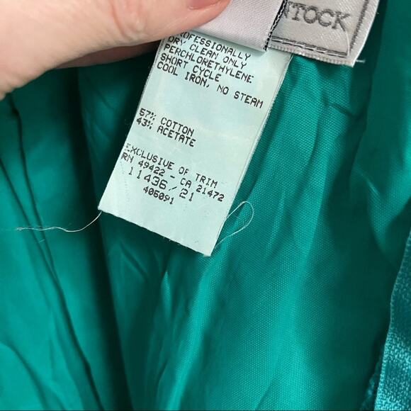 Vintage 90s Prom Party Dress Size 4 Pencil Peplum Size 4 Scott McClintock Brocad - Picture 11 of 11